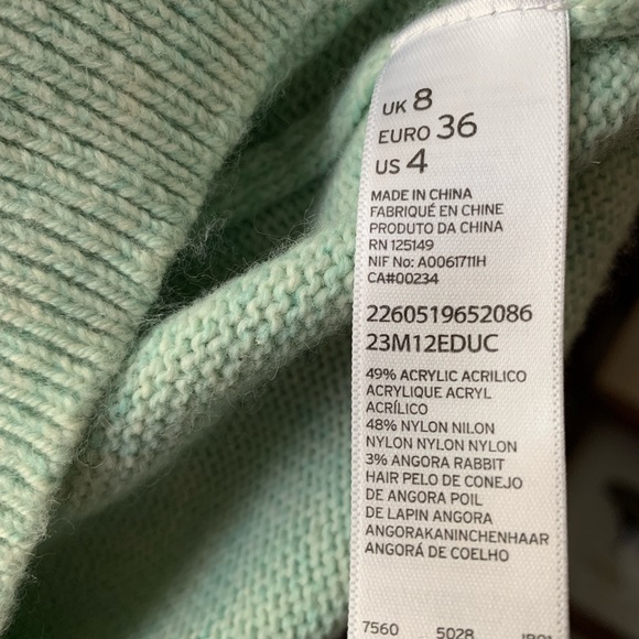 Celadon Mint Color Sweater - Picture 6 of 6